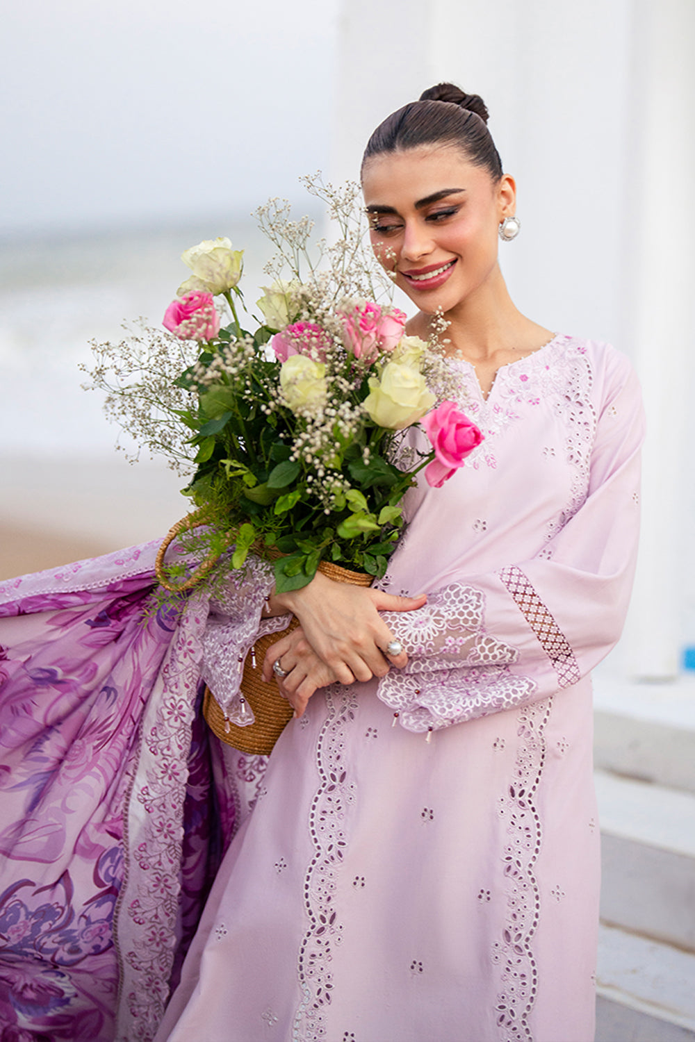 Azure Luxury Lawn’25 - Lilac Majesty (3pc)