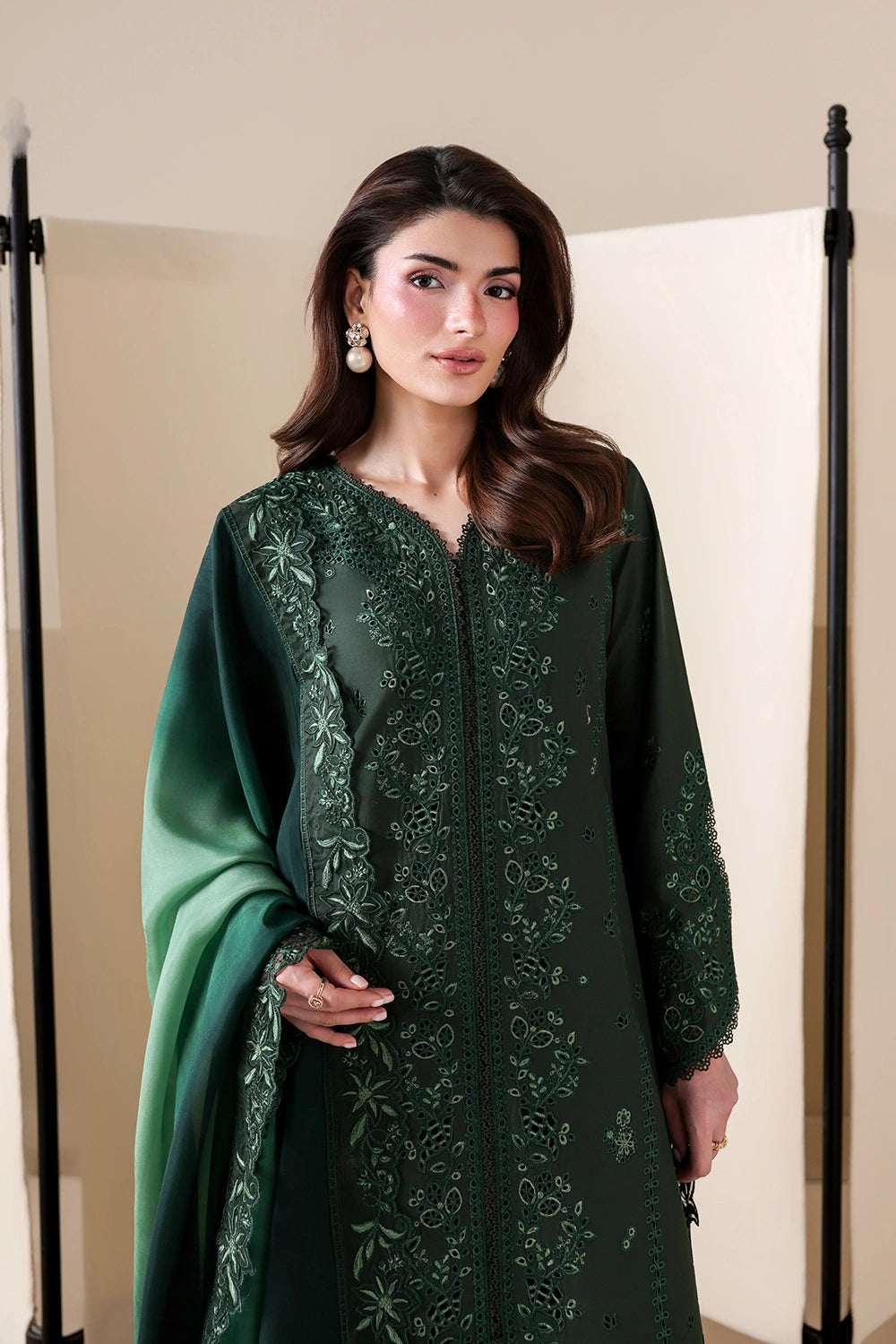 Azure Luxury Lawn’ 26 - Shades Of Emerald (3pc)
