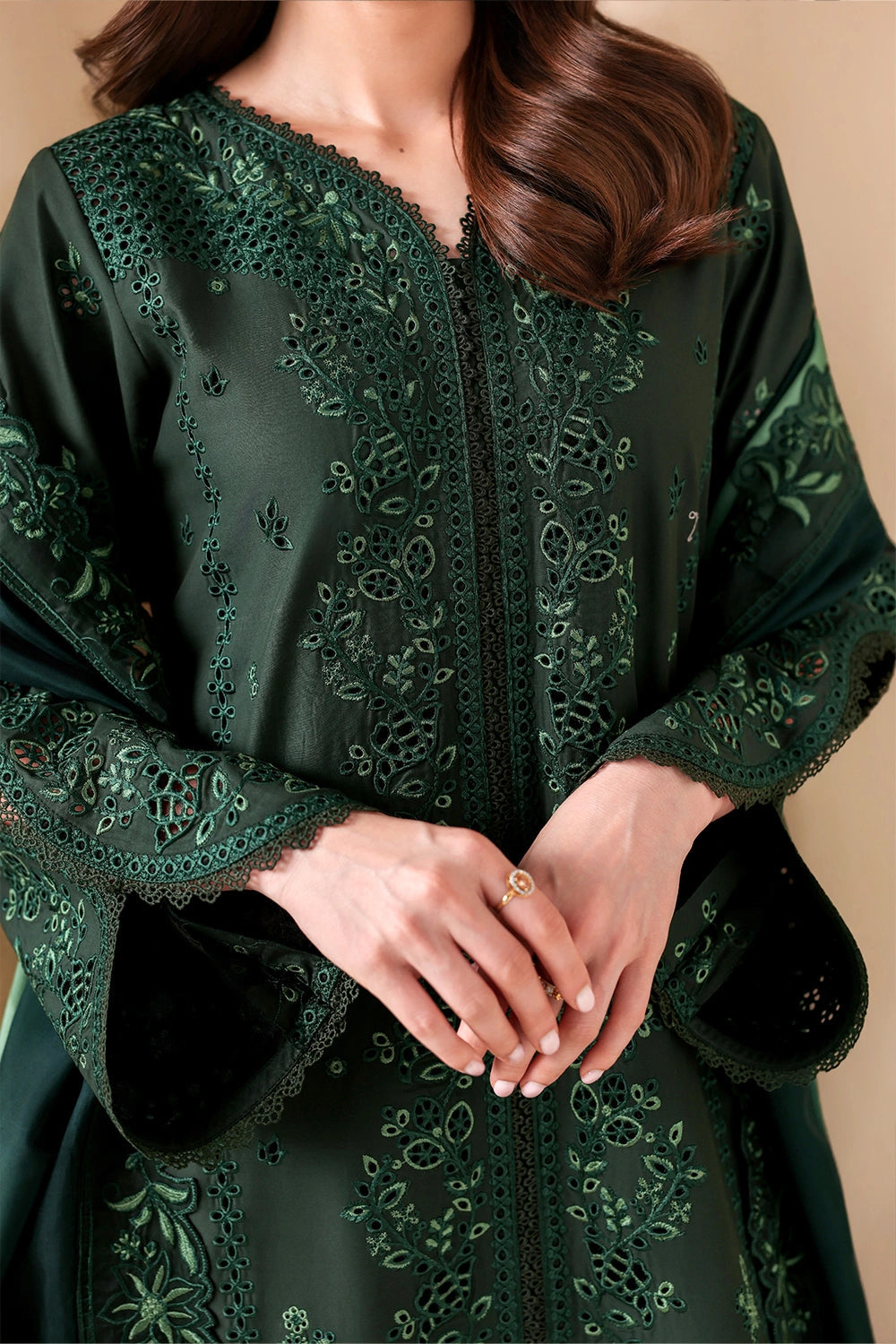 Azure Luxury Lawn’ 26 - Shades Of Emerald (3pc)