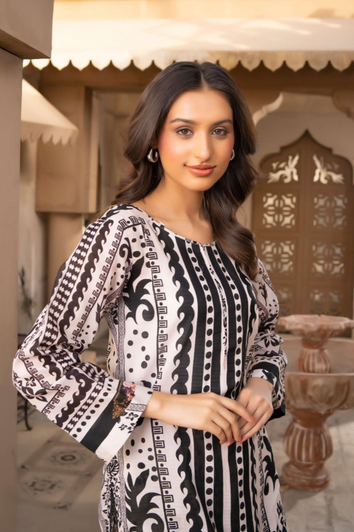 Rangz - Printed Cotton Suit (2pc)