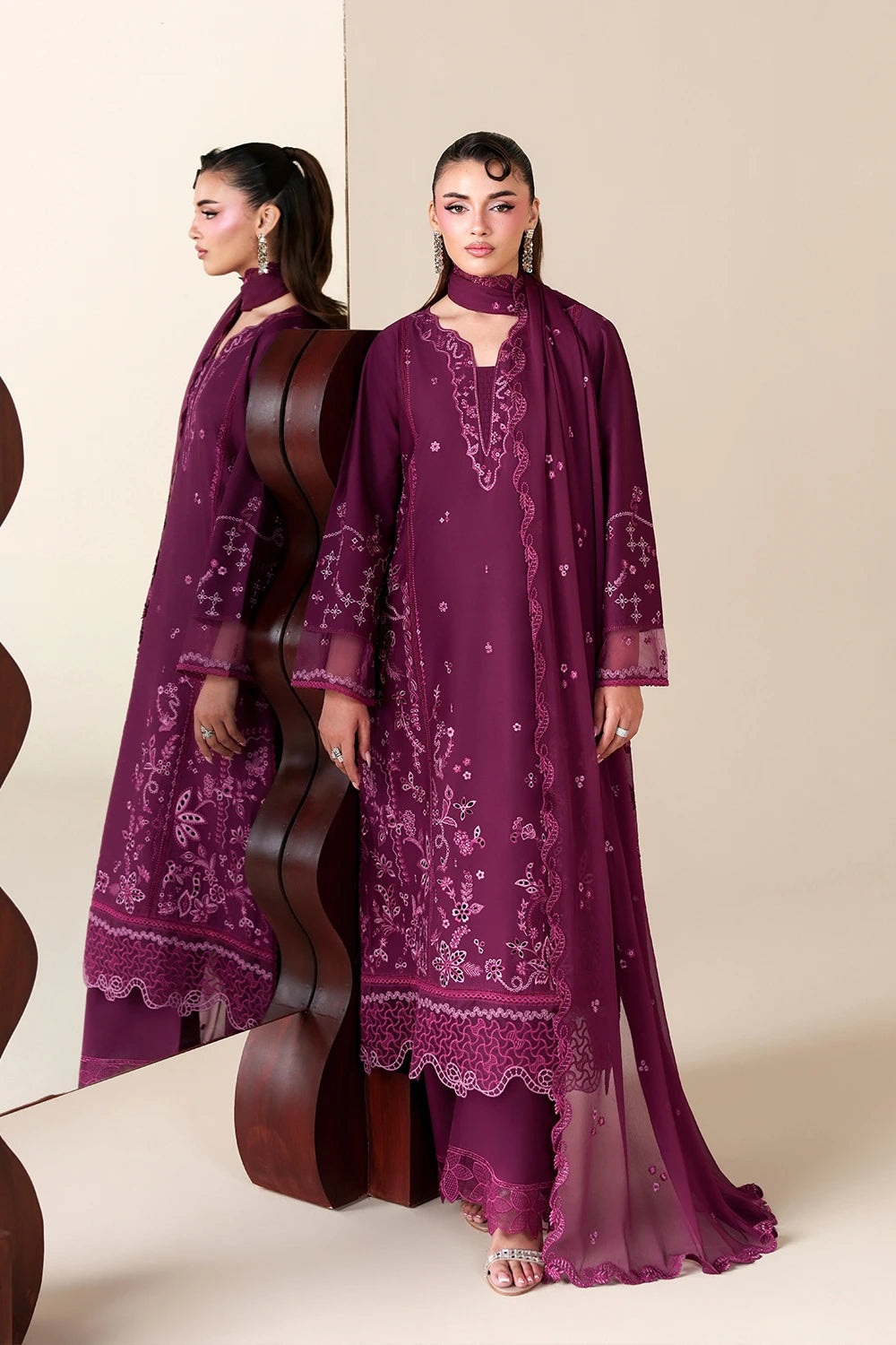 Azure Luxury Lawn’ 26 - Grovy Garnet (3pc)