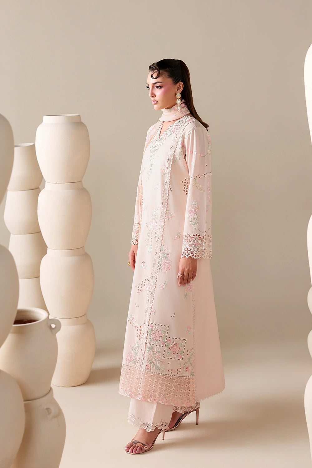 Azure Luxury Lawn’ 26 - Peachy Meadow (3pc)