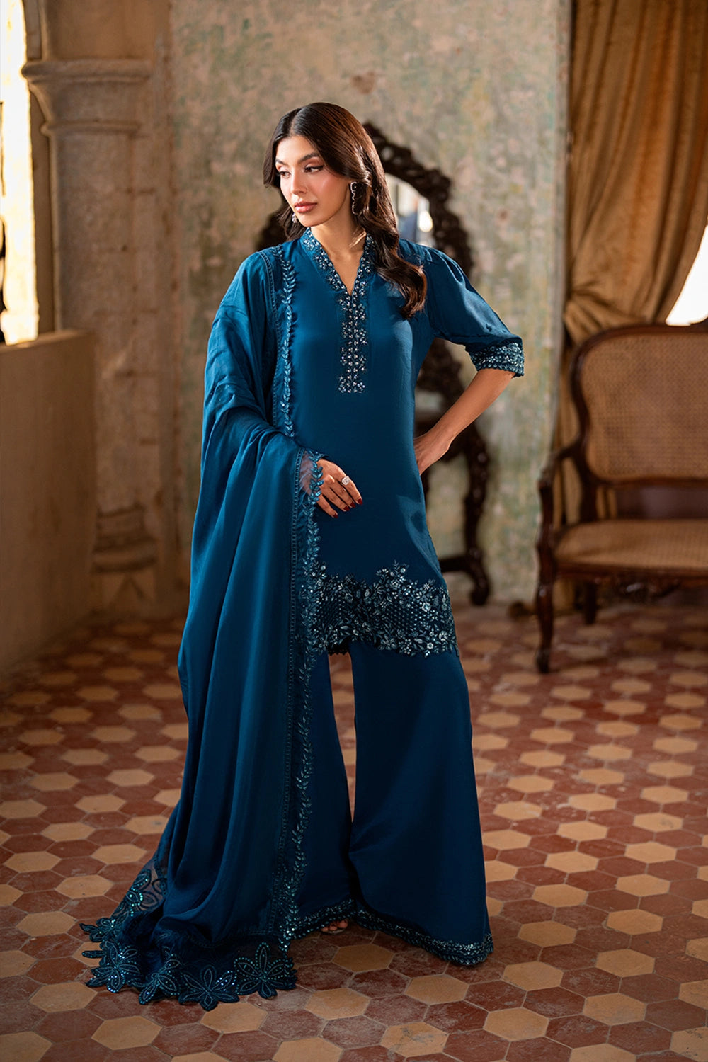 Azure Eid Vogue’26 - Sylvan Silk (3pc)
