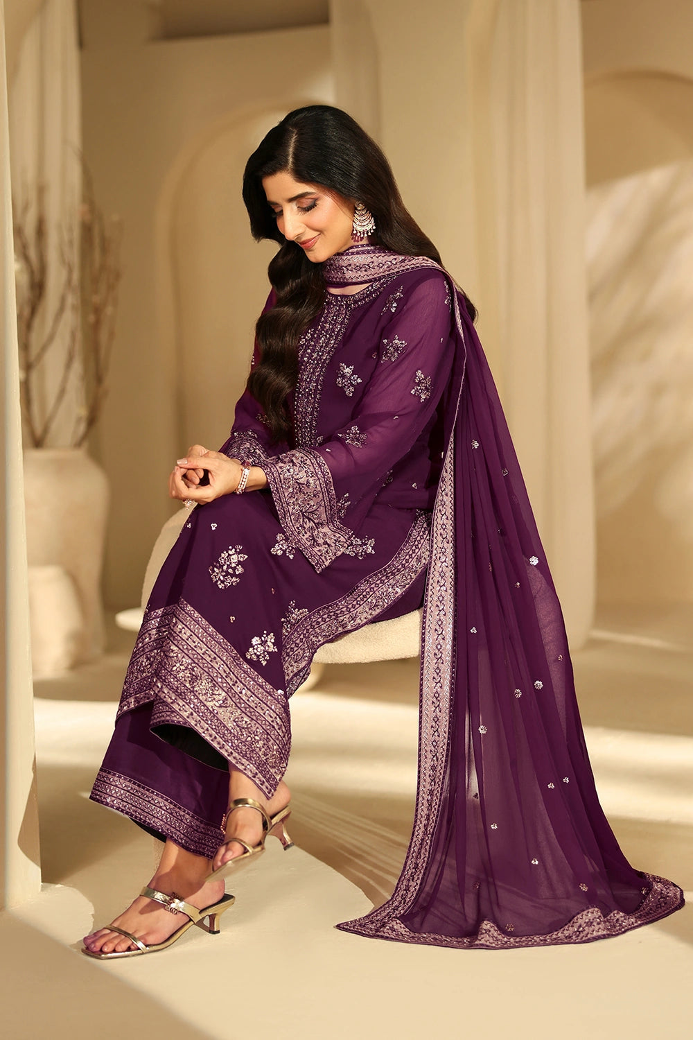 Azure Luxe - Burgundy Blossom (3pc)