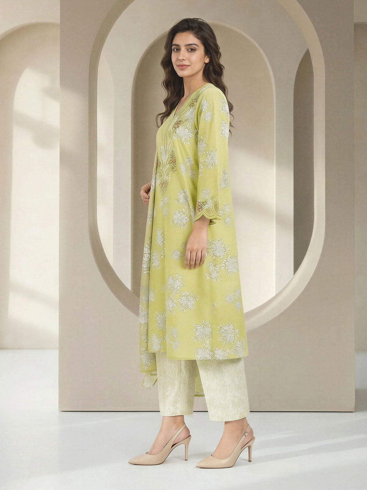 Limelight Printed Lawn Embroidered Suit’26 (3pc)