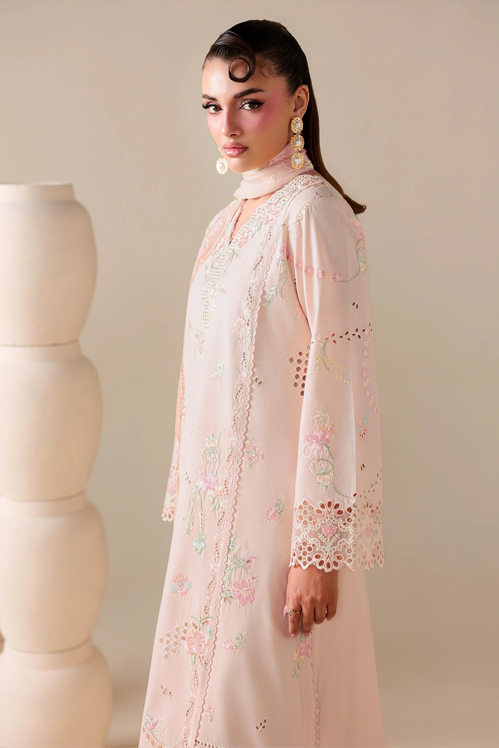 Azure Luxury Lawn’ 26 - Peachy Meadow (3pc)