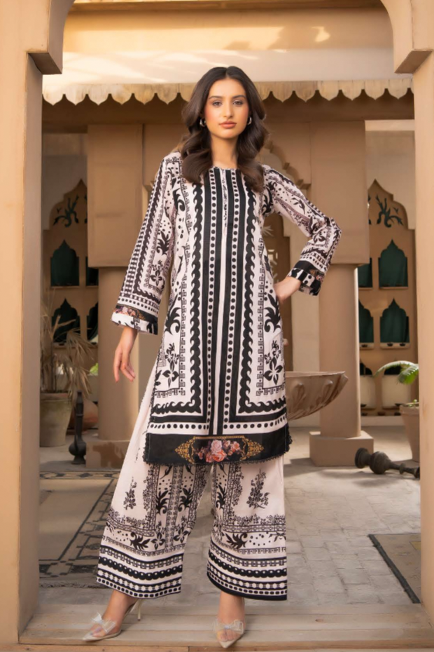 Rangz - Printed Cotton Suit (2pc)