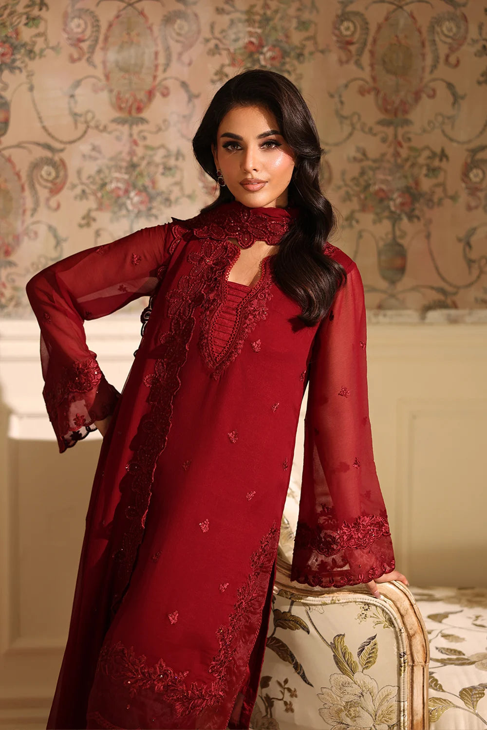 Azure Festive Ensembles’25 - Cherry Veil (3pc)