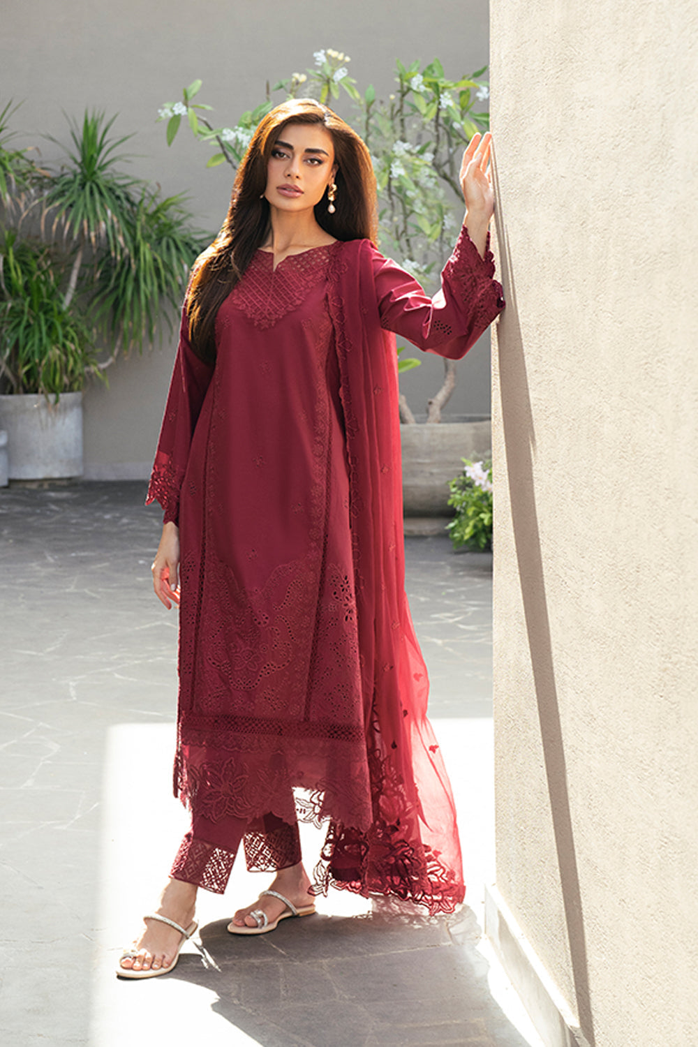 Azure Luxury Lawn’25 - Rosso Royal (3pc)