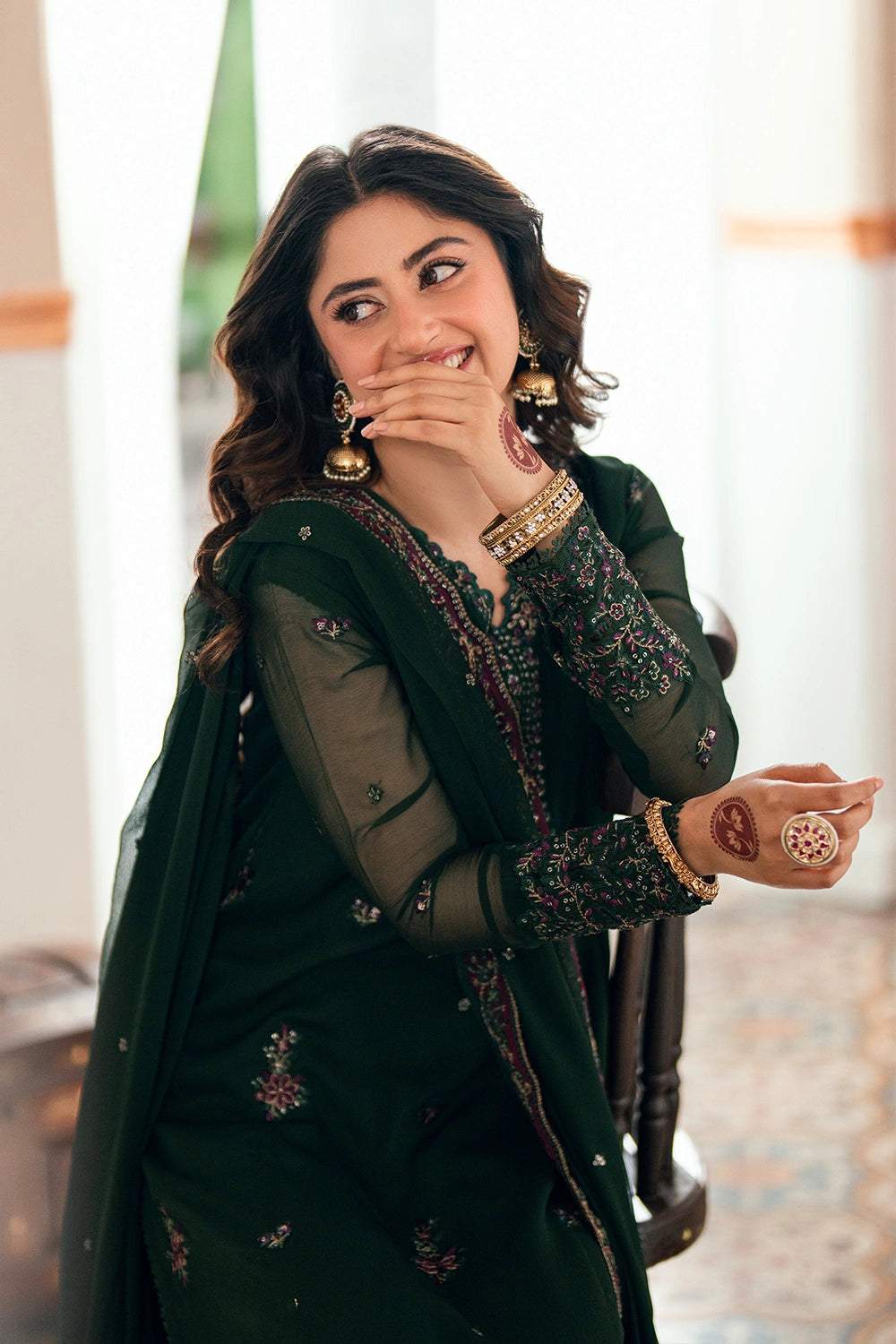 Azure Festive Eid Ensembles’26 - Glimmer Green (3pc)