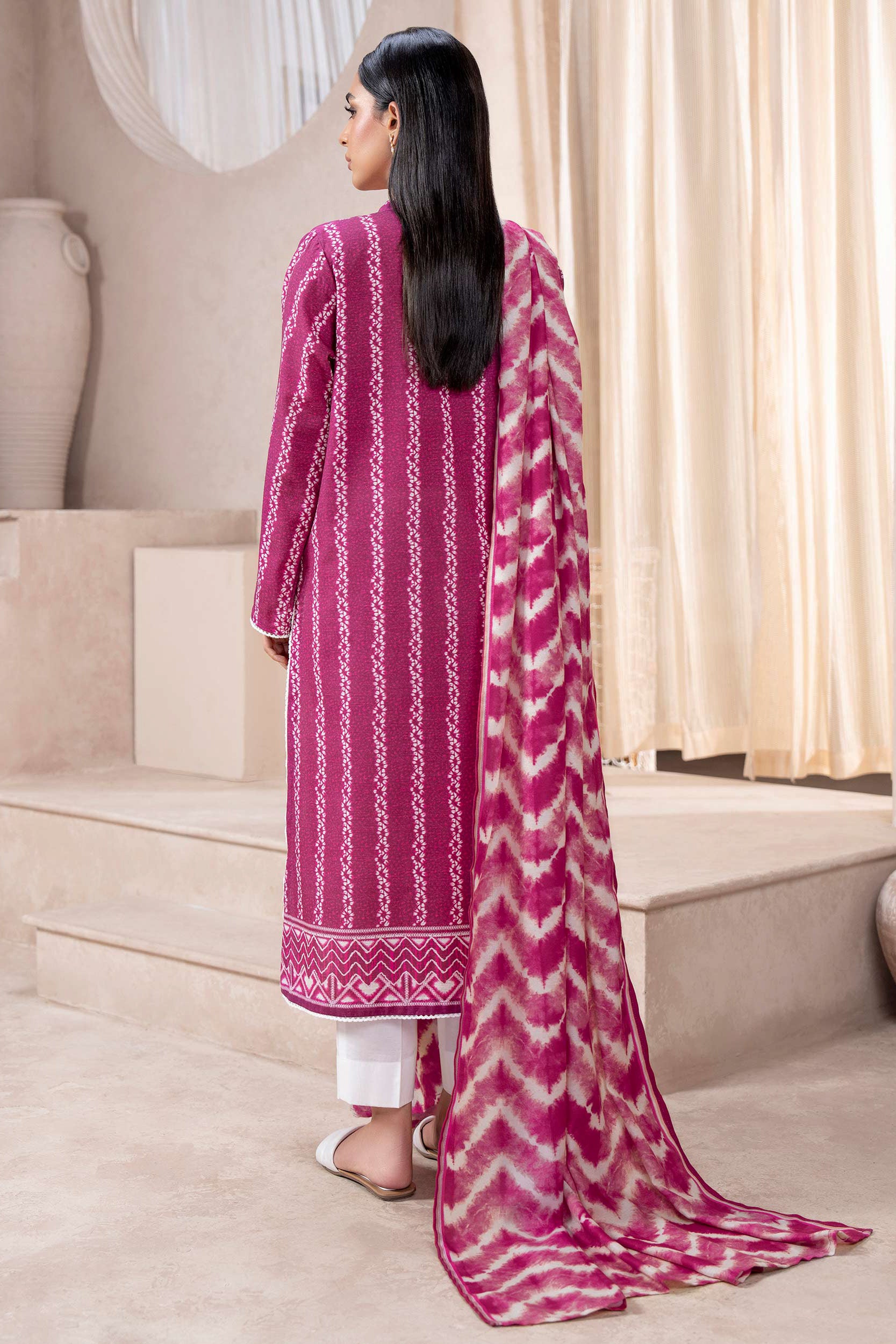 Limelight - Plum Khaddar Printed Suit (2pc)