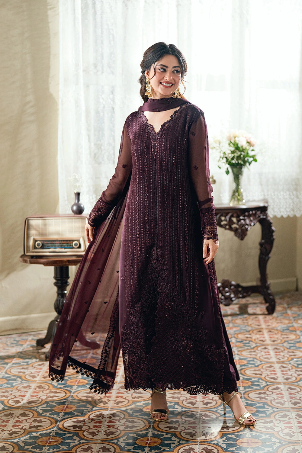 Azure Festive Eid Ensembles’26 - Nectar Rouge (3pc)