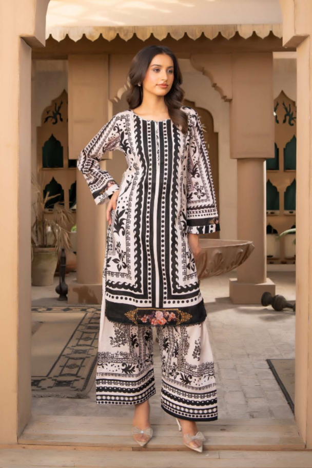 Rangz - Printed Cotton Suit (2pc)