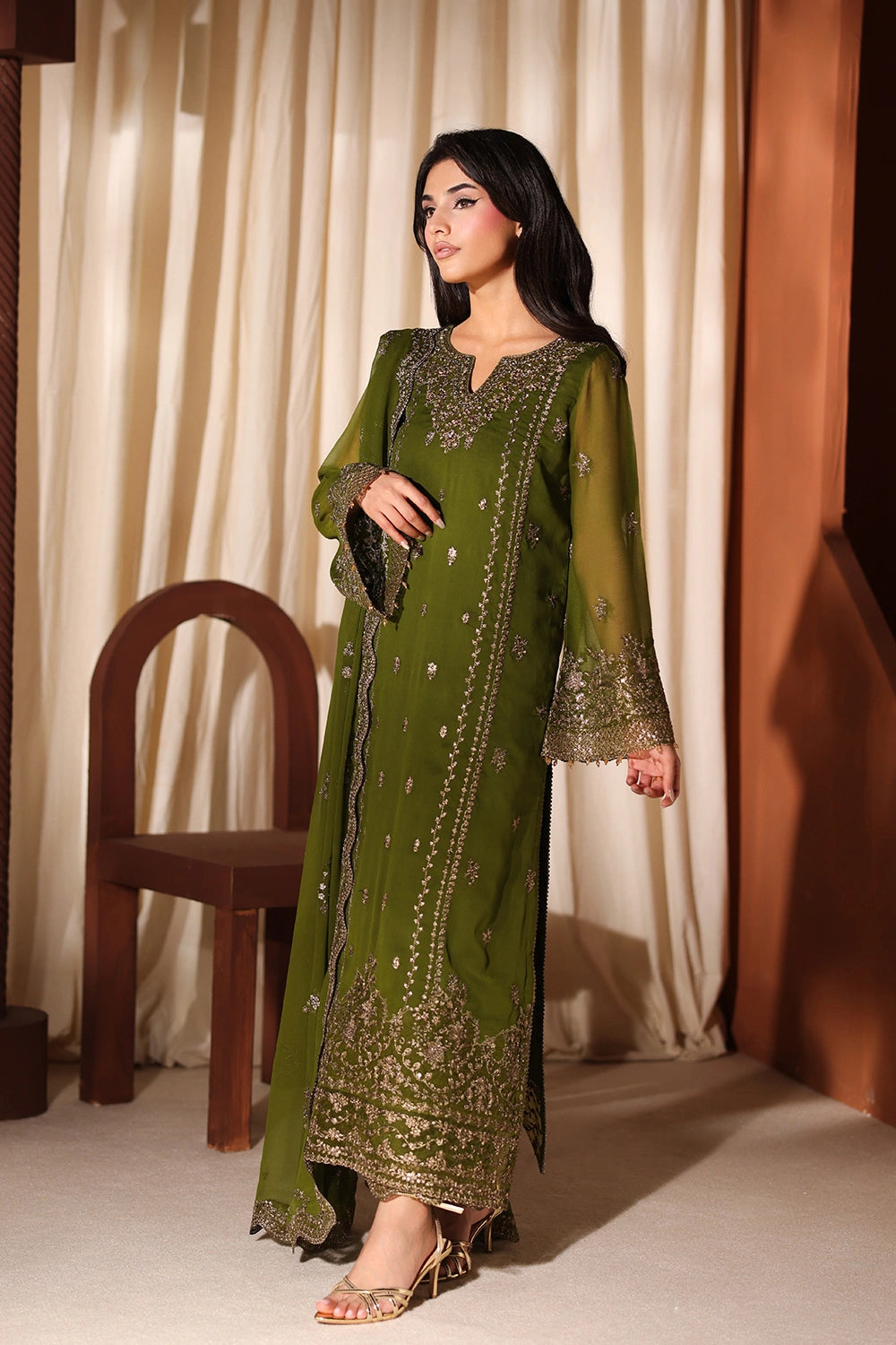 Azure Eid Luxe’ 26 - Imperial Olive (3pc)