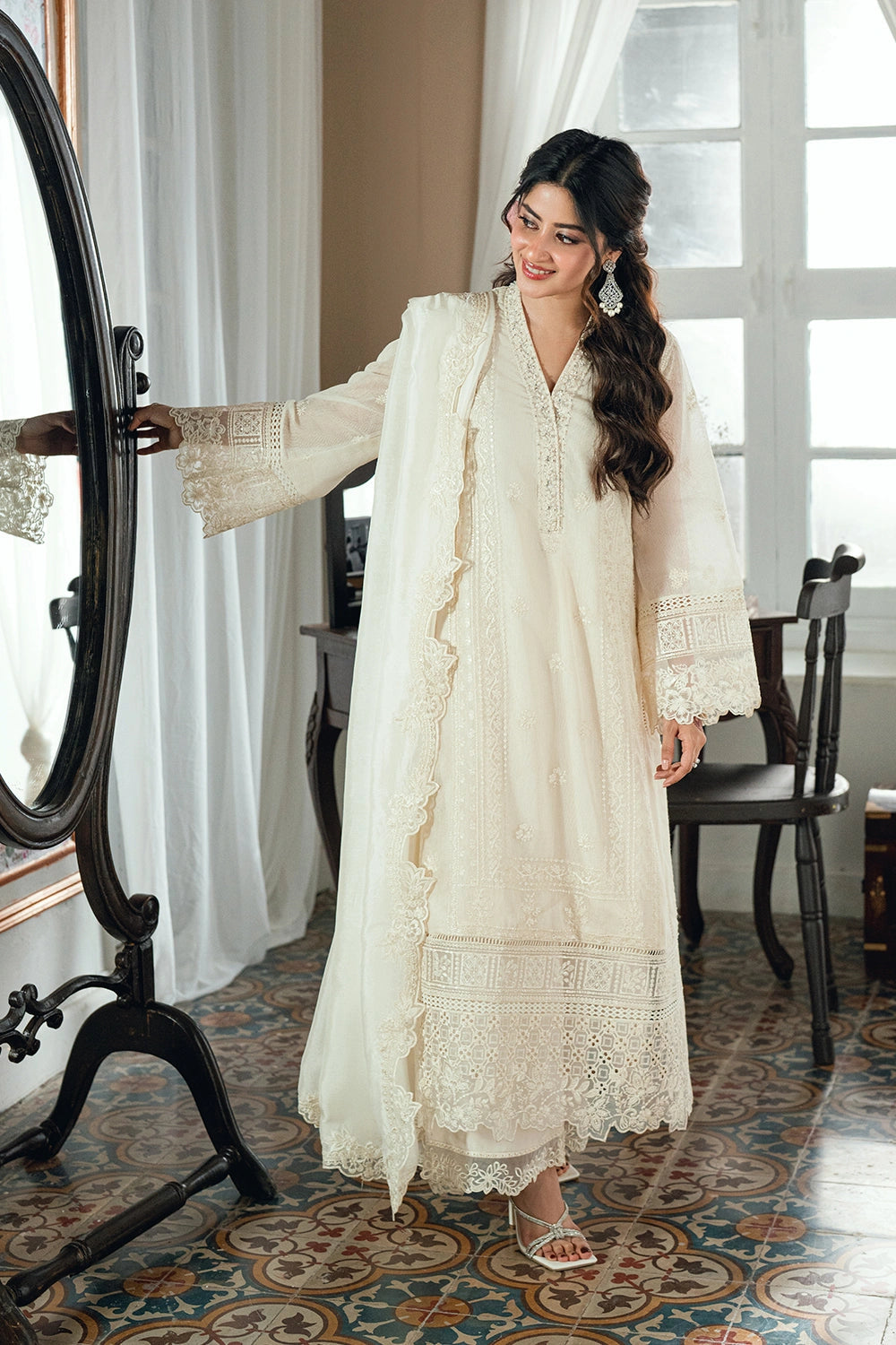 Azure Festive Eid Ensembles’26 - Ivory Petal (3pc)