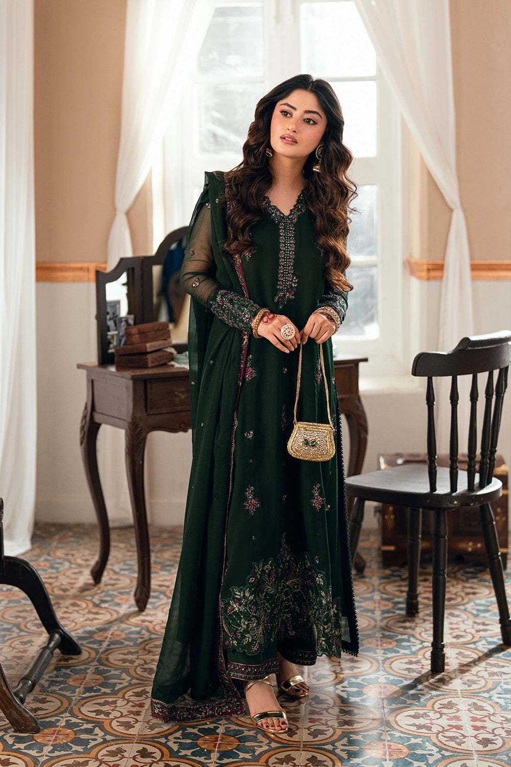Azure Festive Eid Ensembles’26 - Glimmer Green (3pc)