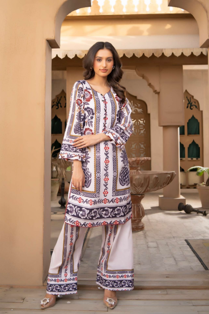 Rangz - Printed Cotton Suit (2pc)