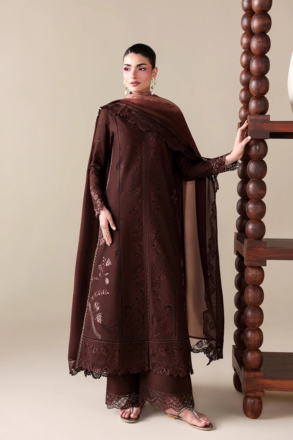 Azure Luxury Lawn’ 26 - Cinnamon (3pc)