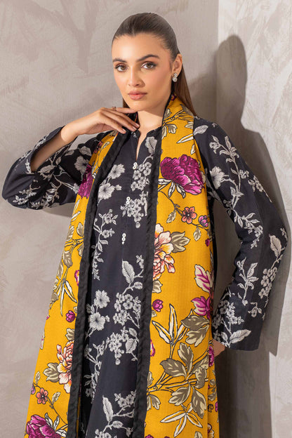 Limelight - Printed Khaddar Suit (Black) (3pc)