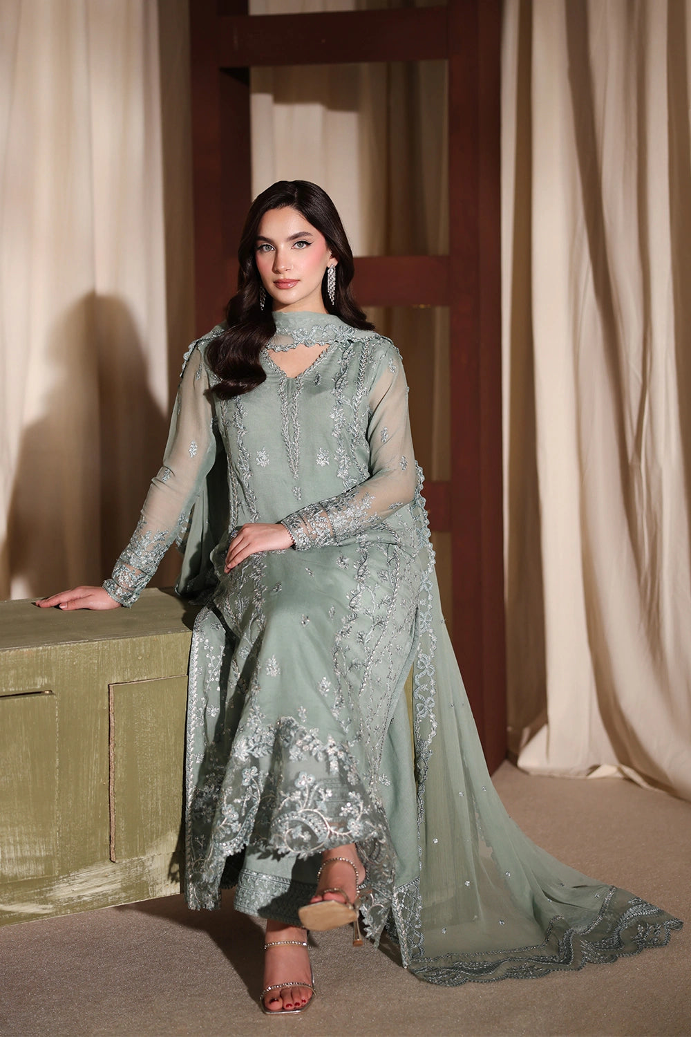 Azure Eid Luxe’ 26 - Satin Sage (3pc)