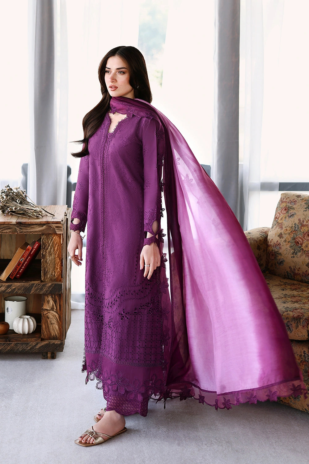 Azure Eid Luxury Lawn’ 26 - Mulberry (3pc)