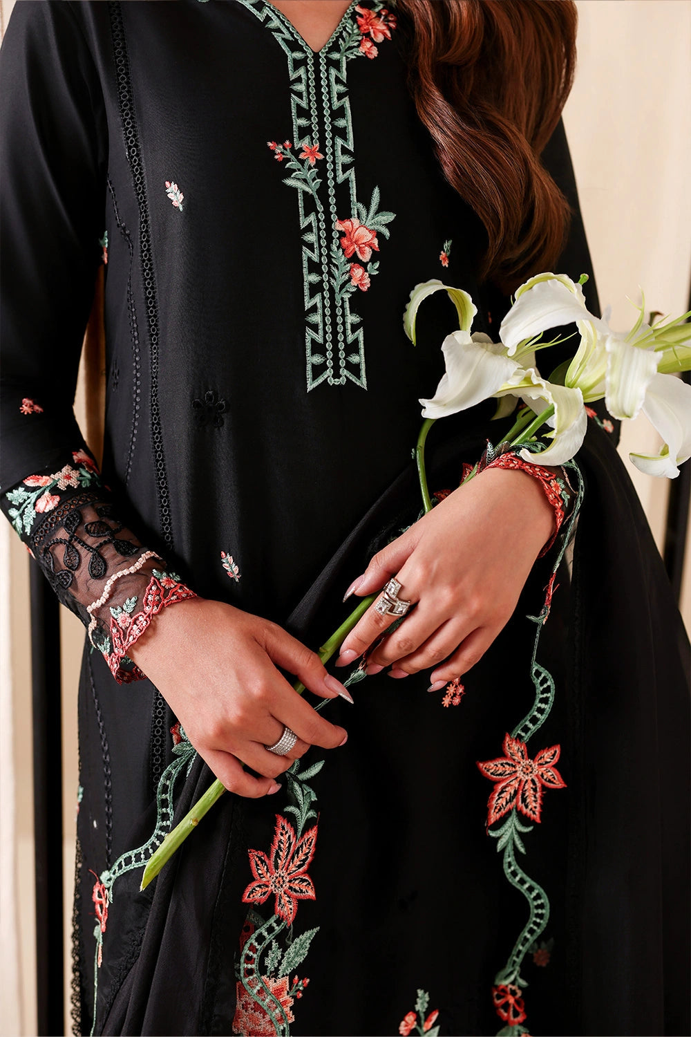 Azure Luxury Lawn’ 26 - Deep Black (3pc)