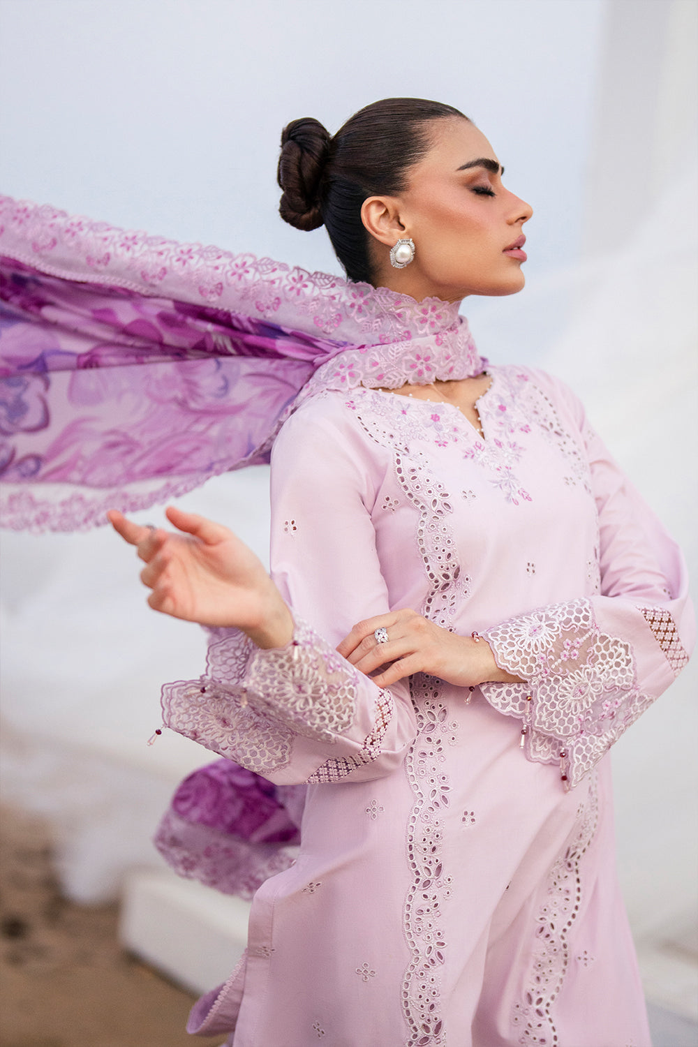 Azure Luxury Lawn’25 - Lilac Majesty (3pc)