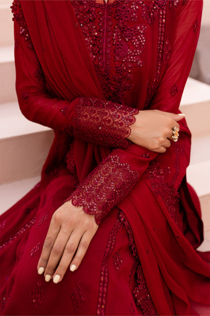 Azure Eid Ensembles’24 - Crimson Glow (3pc)