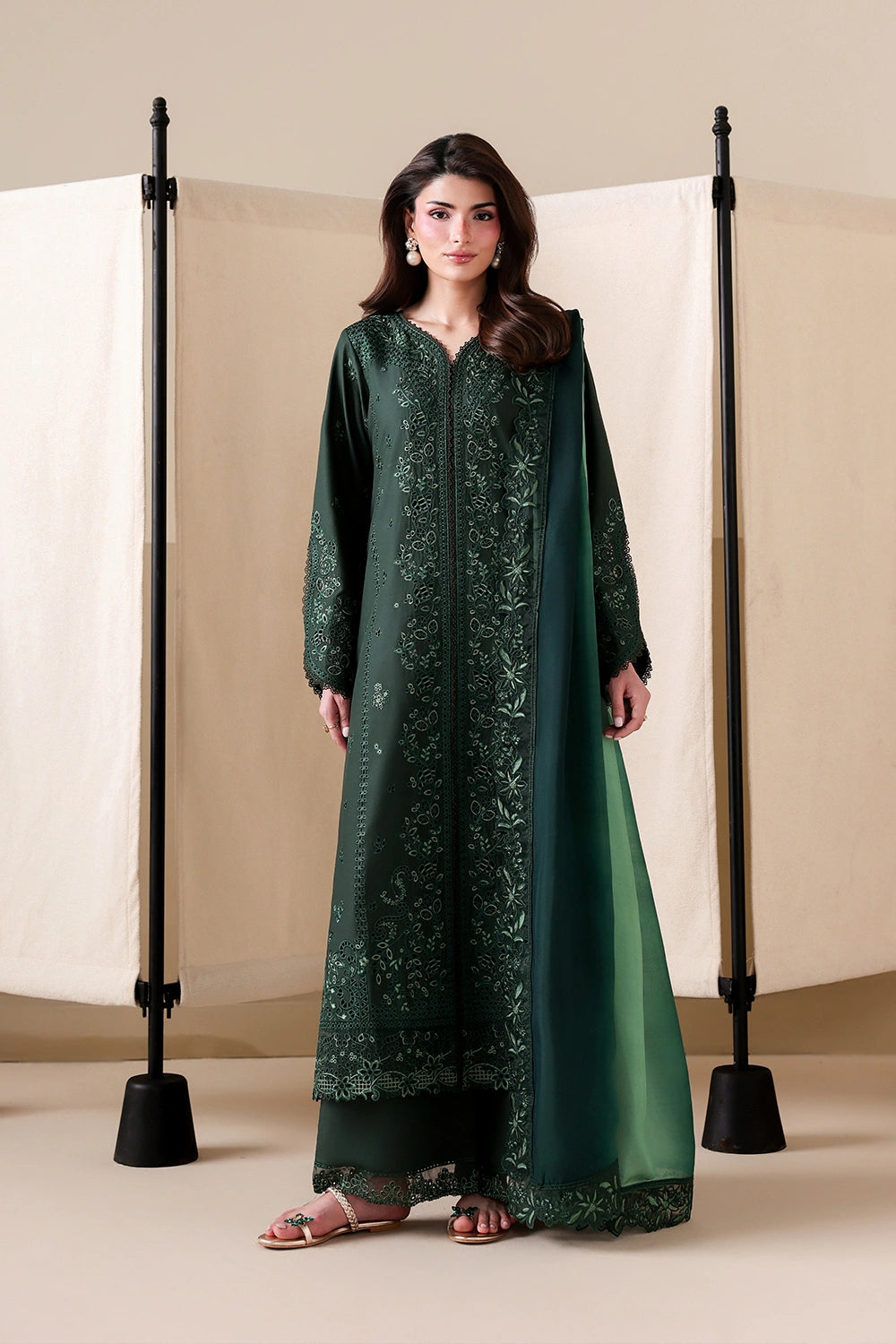 Azure Luxury Lawn’ 26 - Shades Of Emerald (3pc)