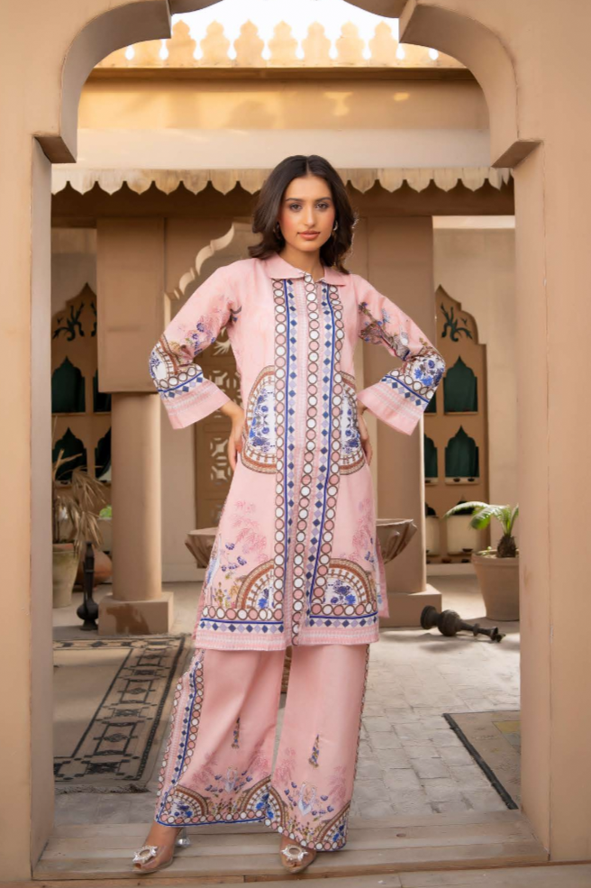 Rangz - Printed Cotton Suit (2pc)