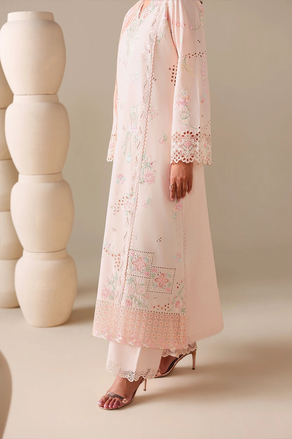 Azure Luxury Lawn’ 26 - Peachy Meadow (3pc)