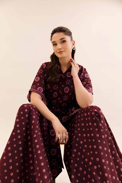 Nishat Linen - Printed Embroidered Suit (2pc)