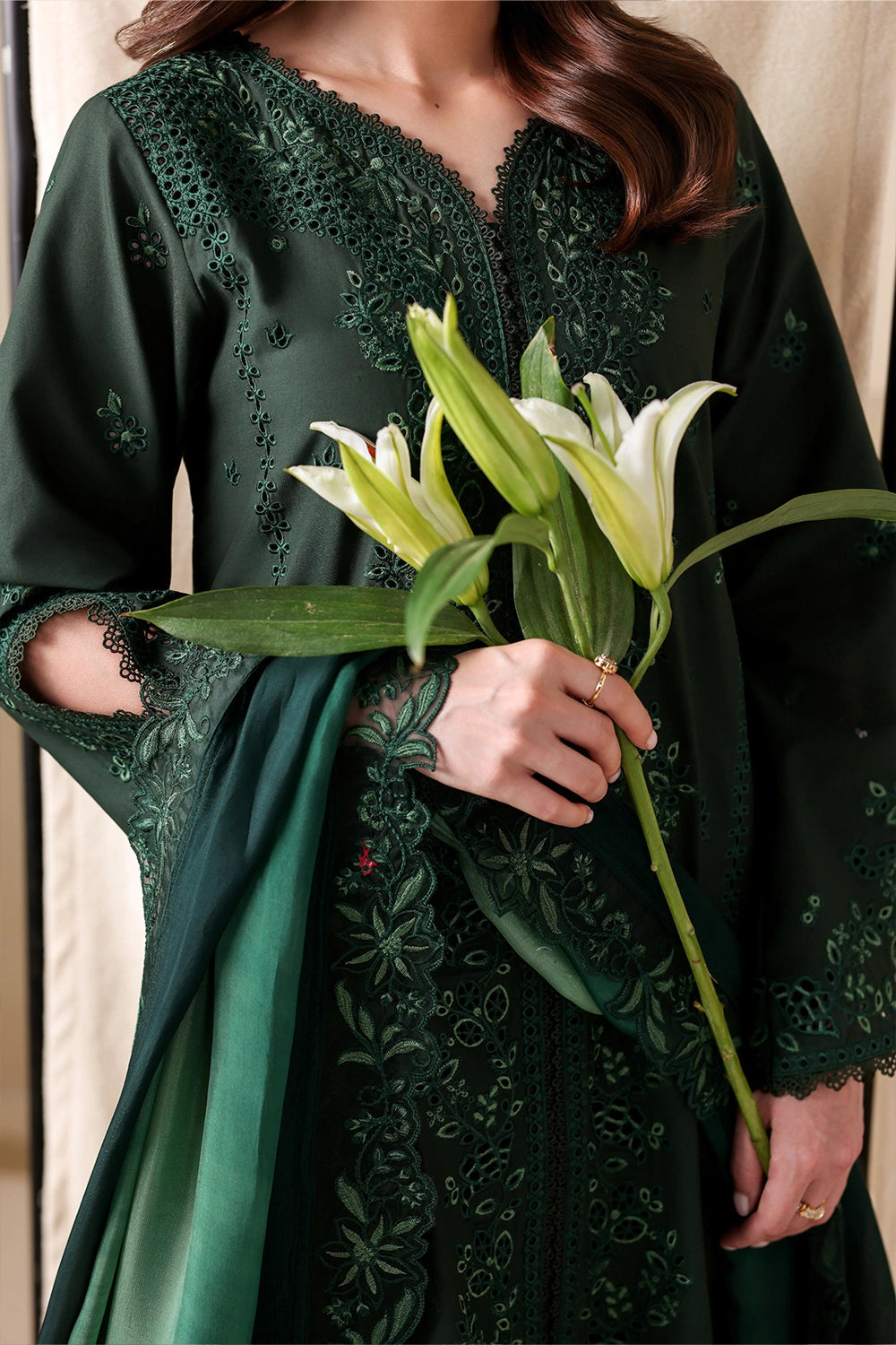 Azure Luxury Lawn’ 26 - Shades Of Emerald (3pc)