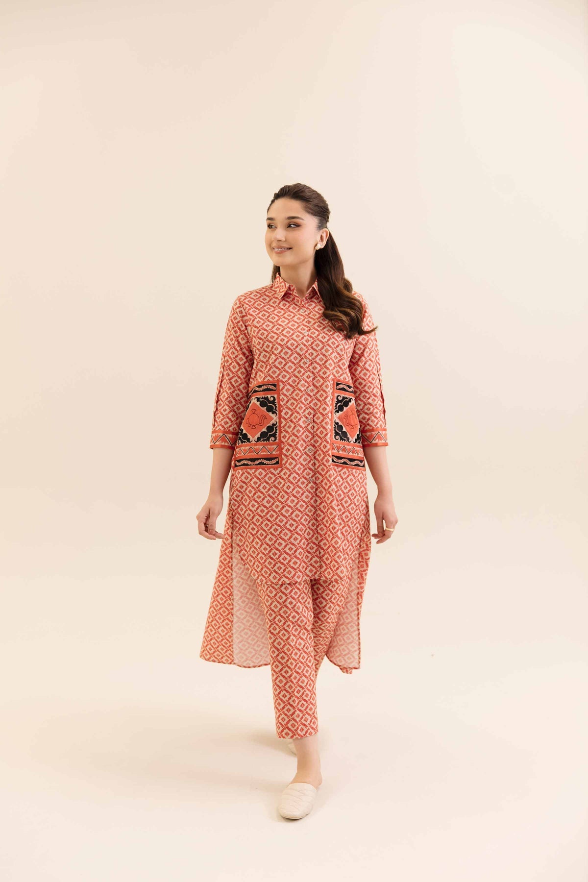 Nishat Linen - Printed Embroidered Suit (2pc)