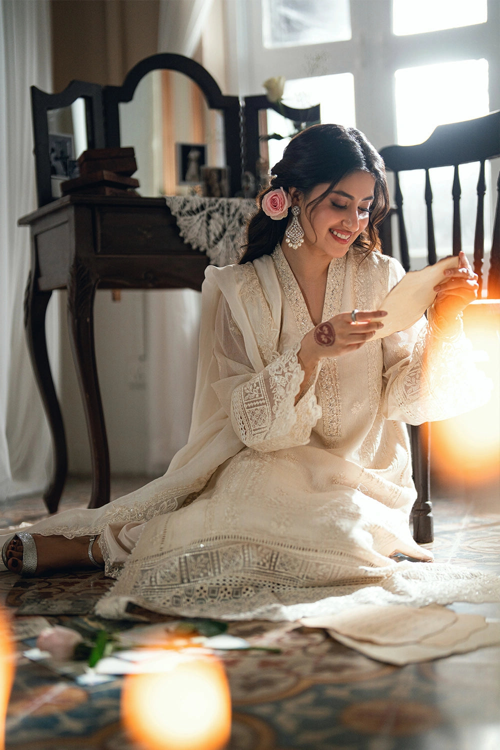 Azure Festive Eid Ensembles’26 - Ivory Petal (3pc)