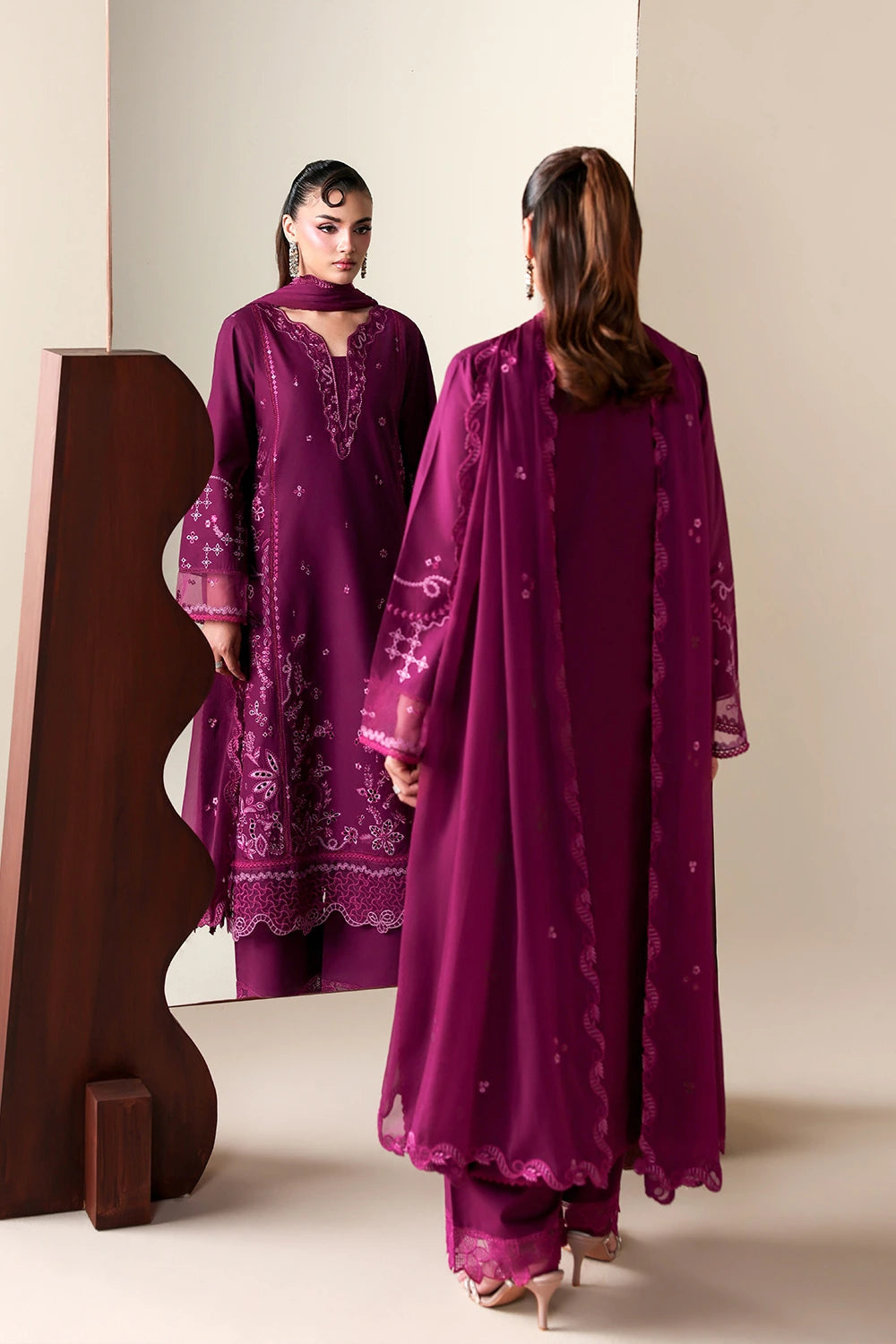Azure Luxury Lawn’ 26 - Grovy Garnet (3pc)