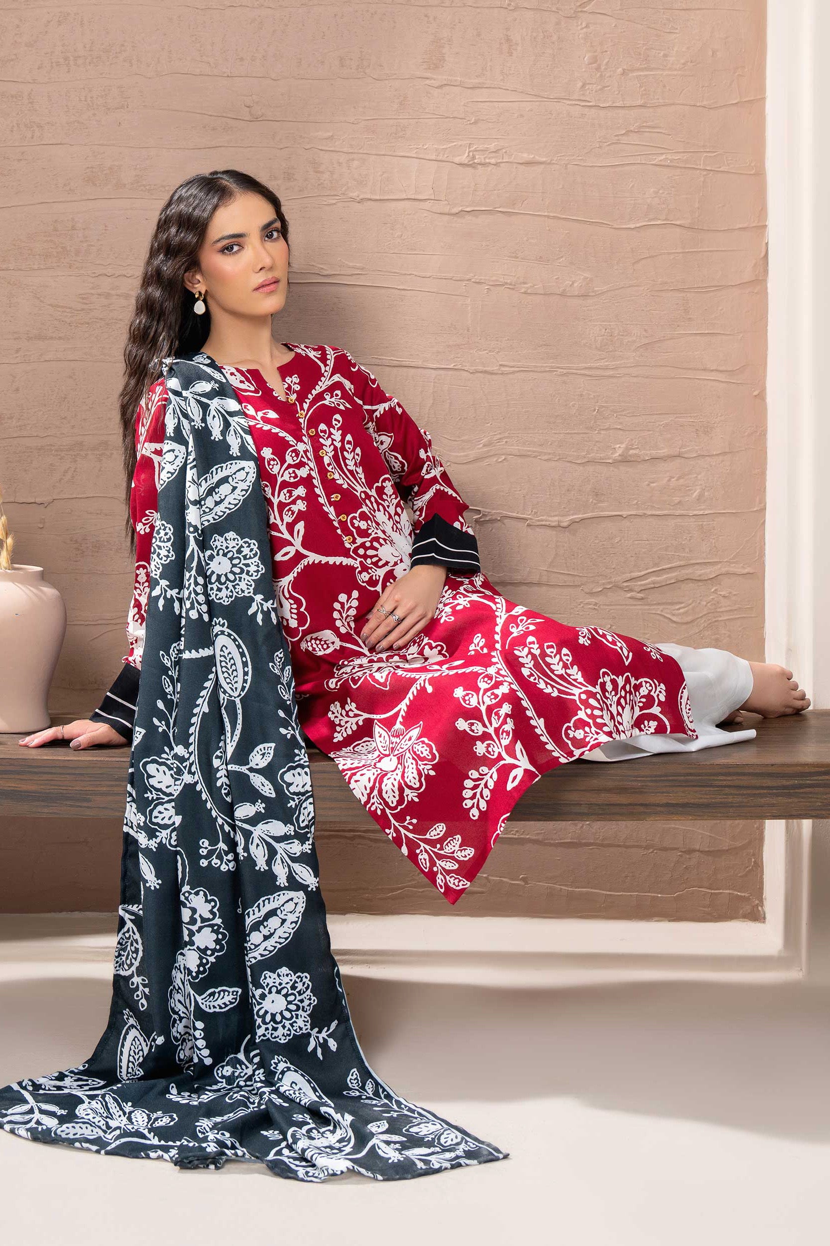 Limelight - Khaddar Printed Suit (2pc)