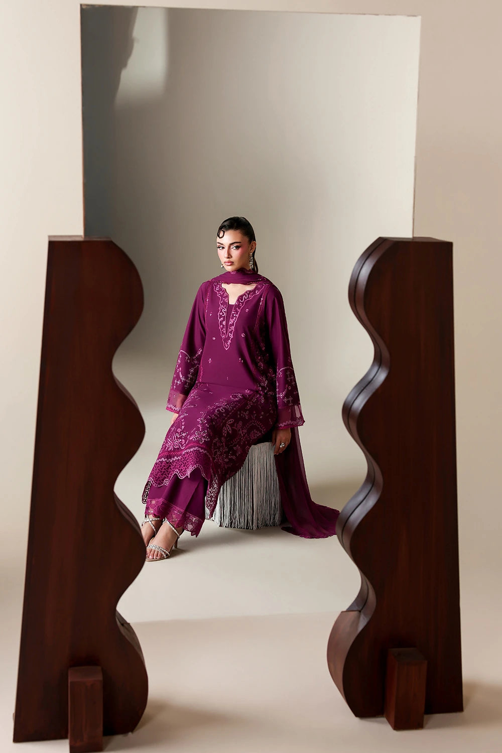 Azure Luxury Lawn’ 26 - Grovy Garnet (3pc)