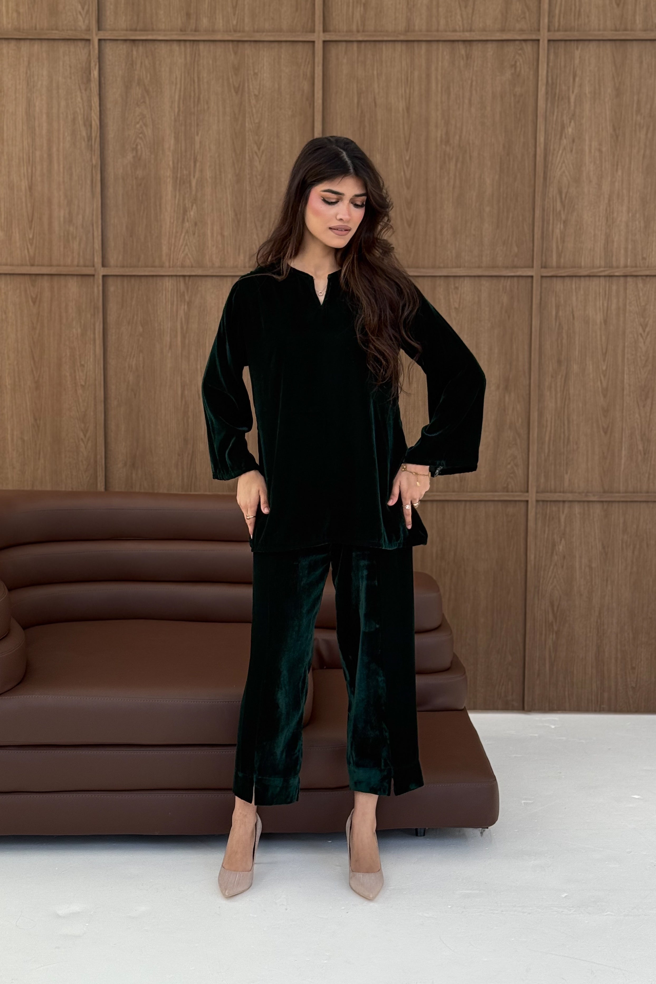 Velvet Straight Cut Co-ord