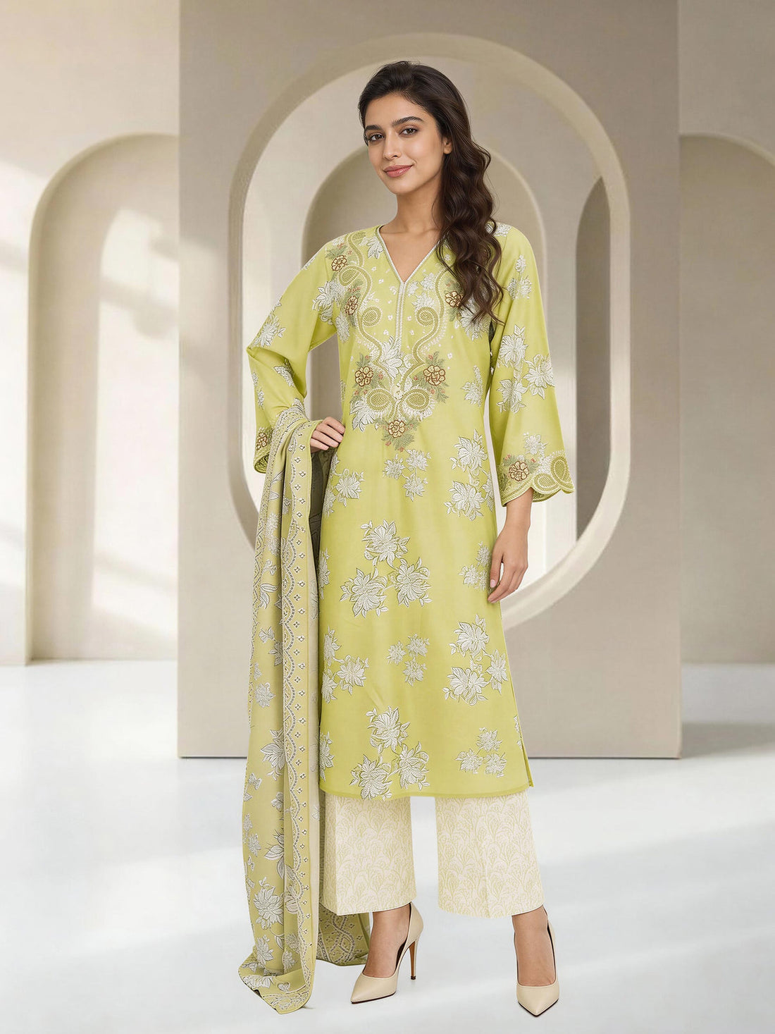 Limelight Printed Lawn Embroidered Suit’26 (3pc)