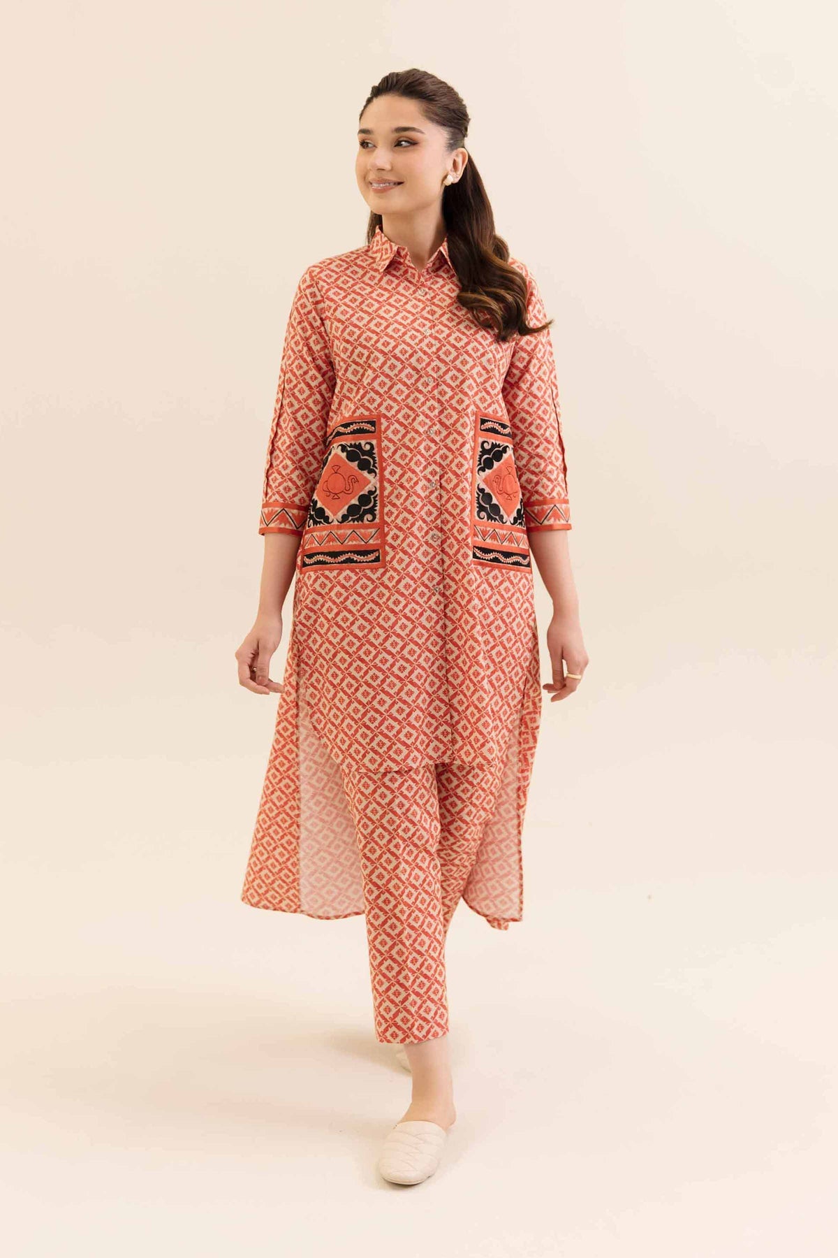 Nishat Linen - Printed Embroidered Suit (2pc)