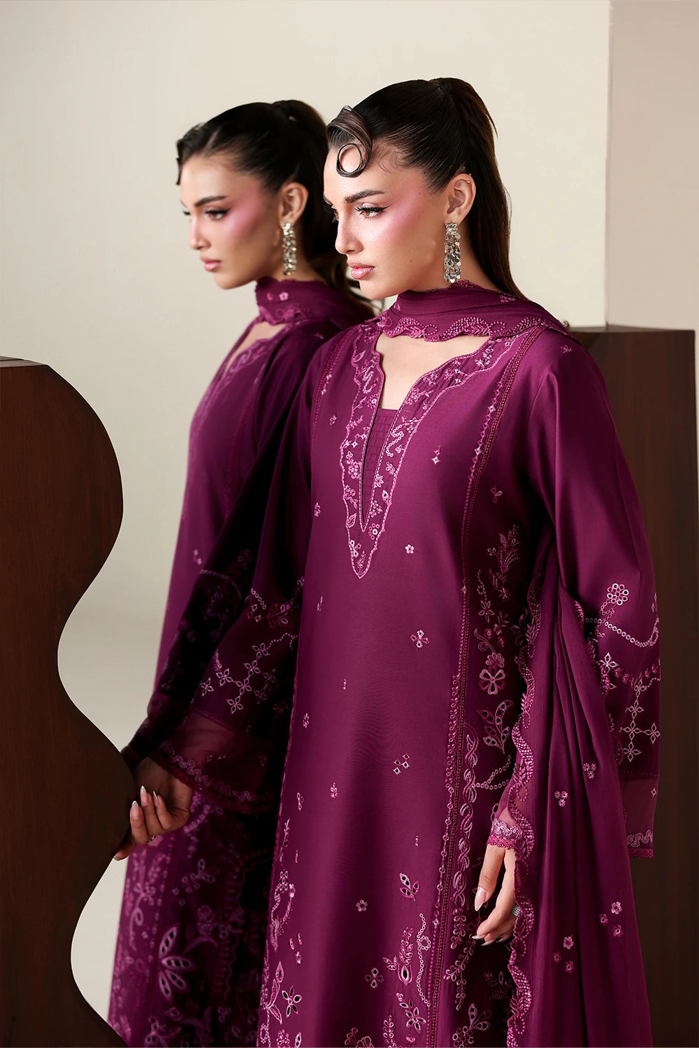 Azure Luxury Lawn’ 26 - Grovy Garnet (3pc)