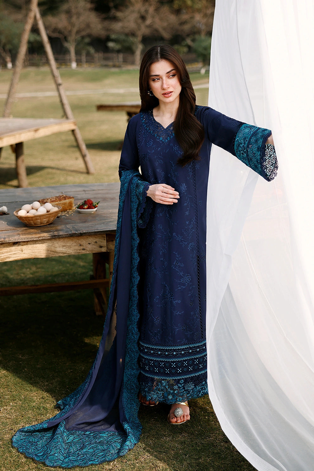 Azure Eid Luxury Lawn’ 26 - Blueberry (3pc)
