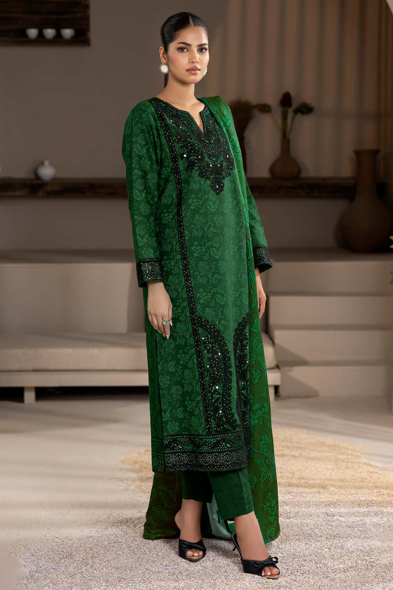 Limelight - Embroidered Khaddar Suit (3pc)