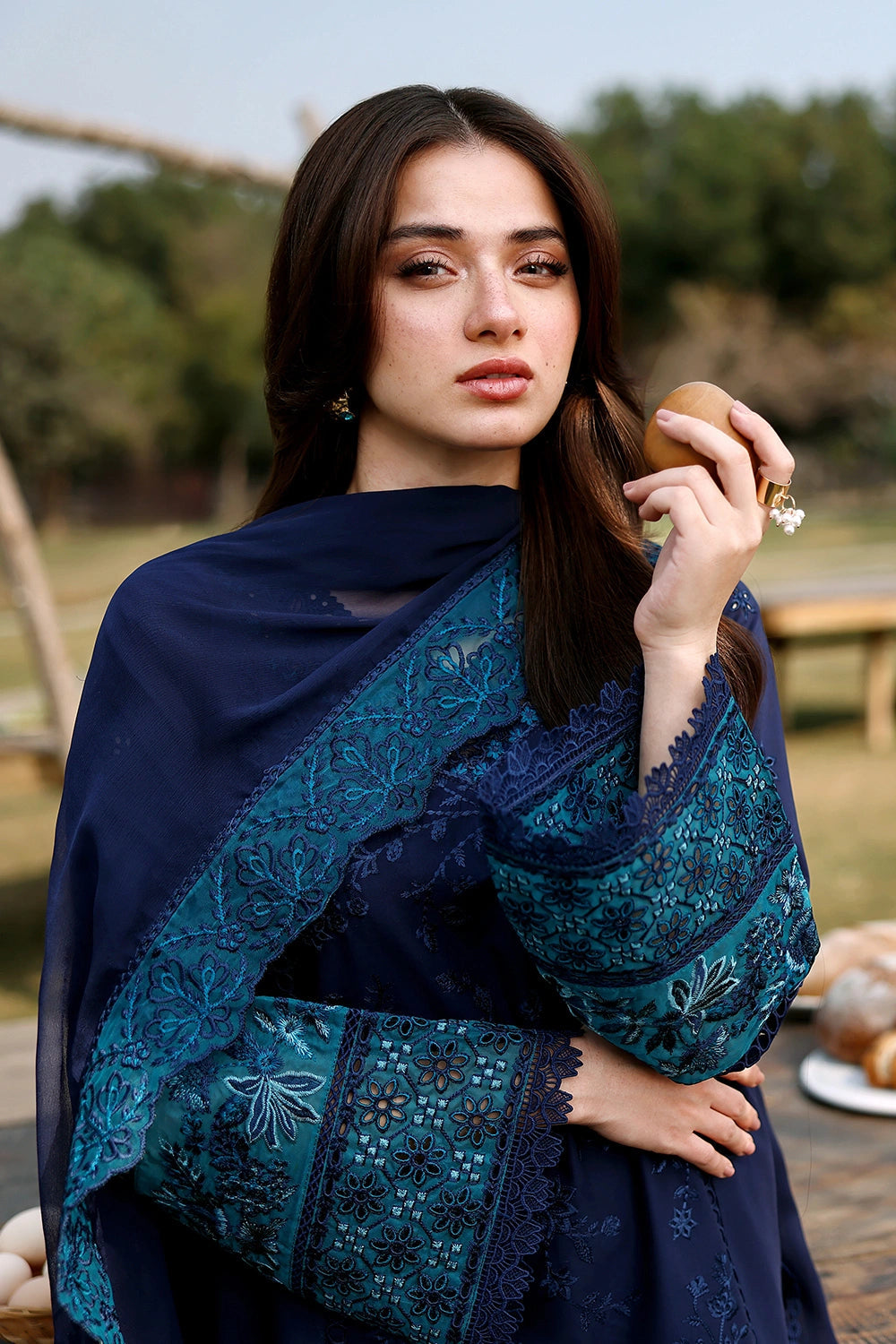 Azure Eid Luxury Lawn’ 26 - Blueberry (3pc)