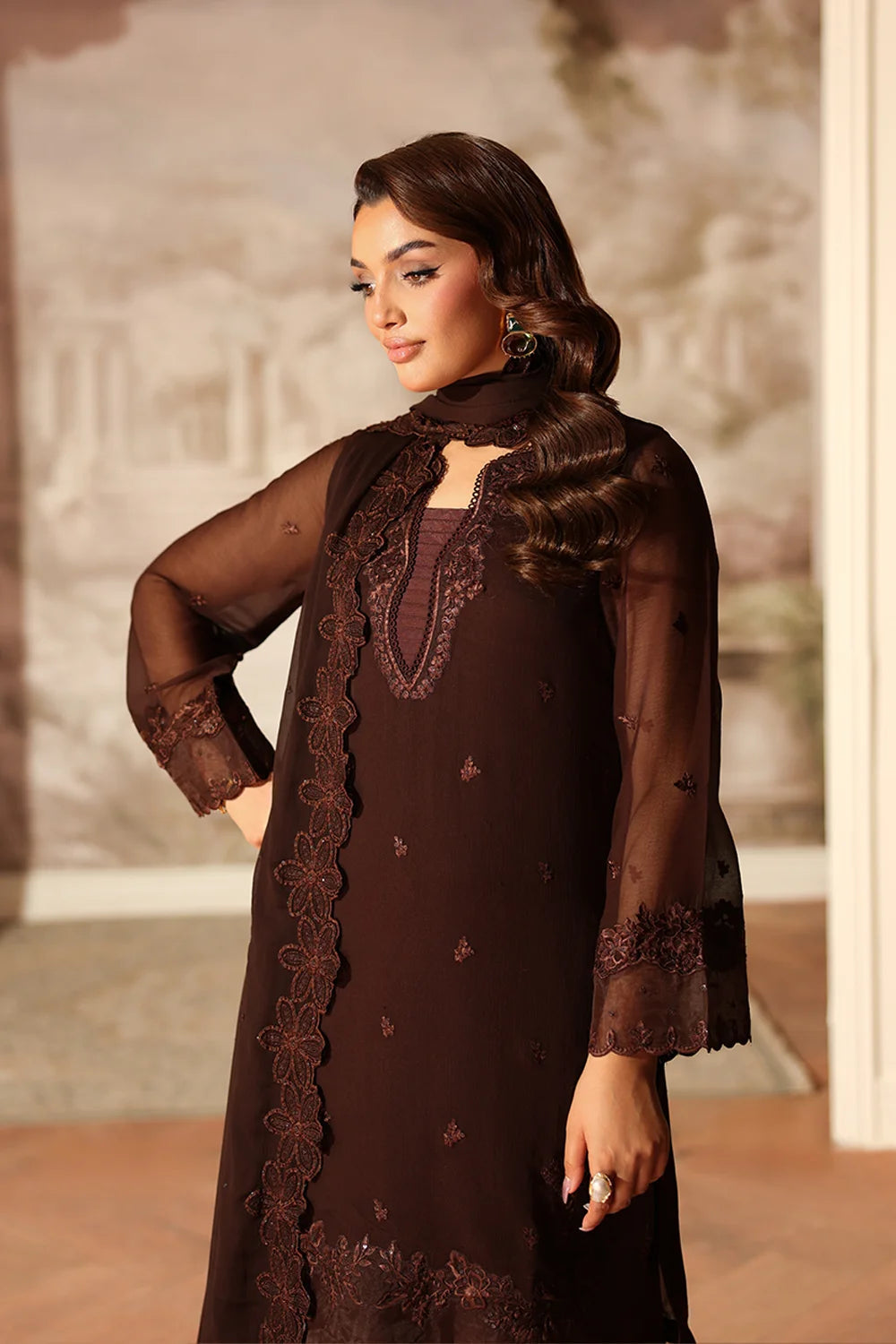 Azure Festive Ensembles’25 - Cocoa Drape (3pc)
