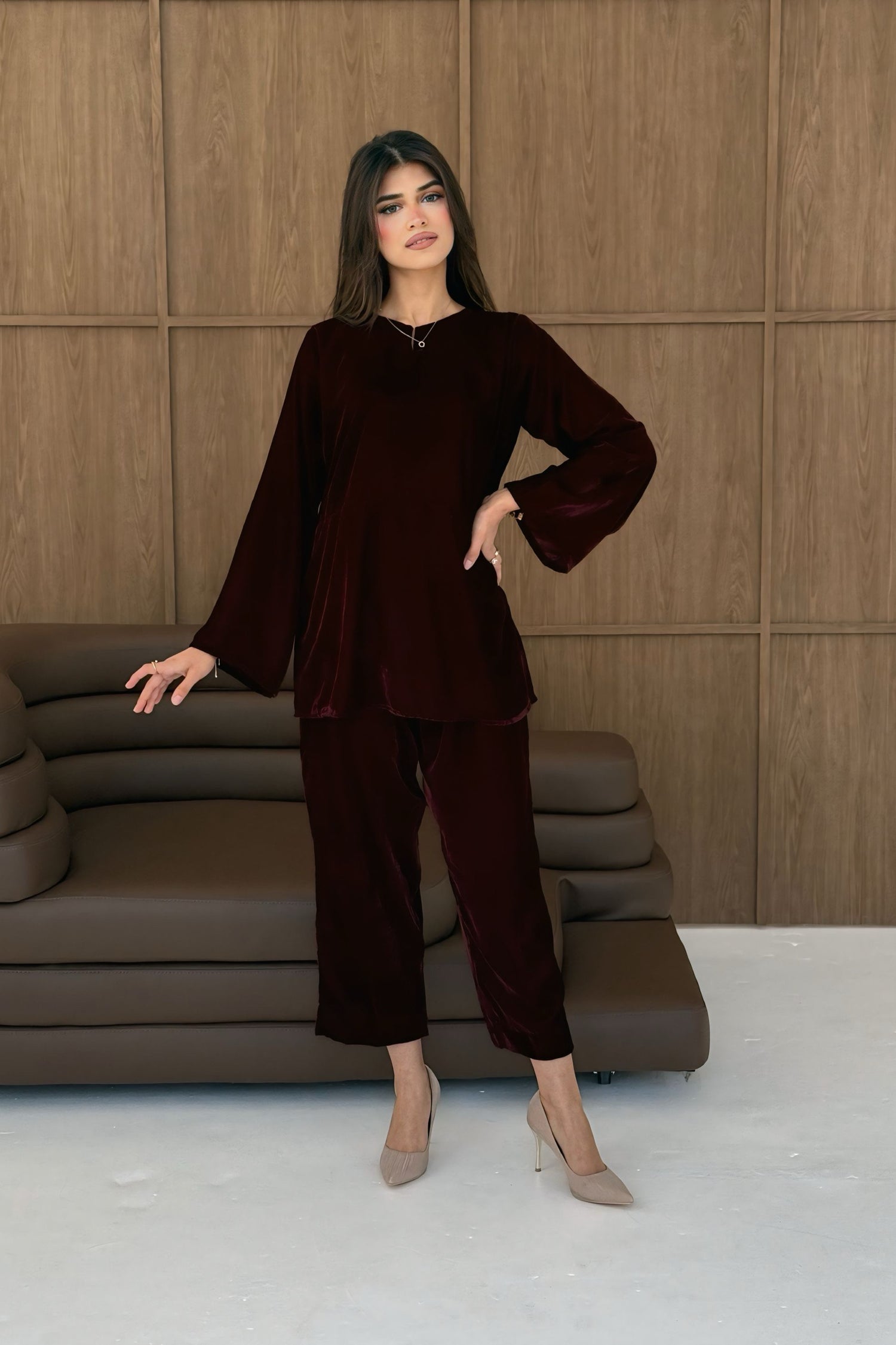 Velvet Straight Cut Co-ord