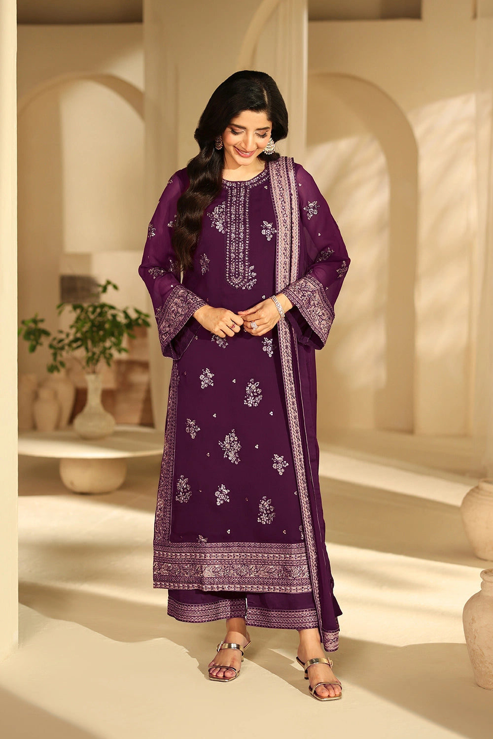 Azure Luxe - Burgundy Blossom (3pc)