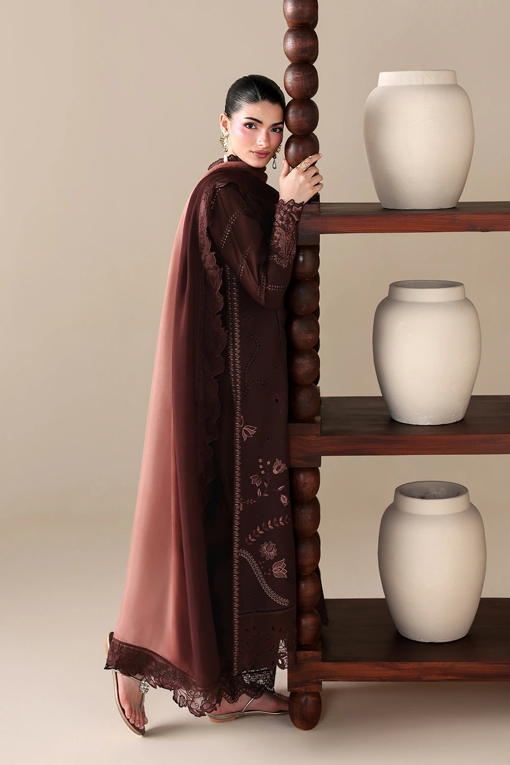 Azure Luxury Lawn’ 26 - Cinnamon (3pc)