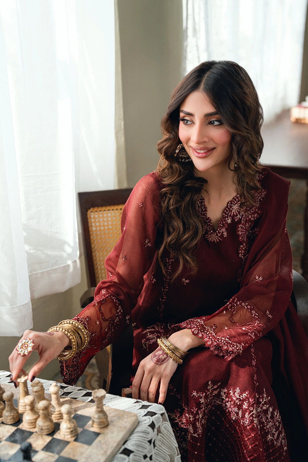 Azure Festive Eid Ensembles’26 - Hibiscus (3pc)